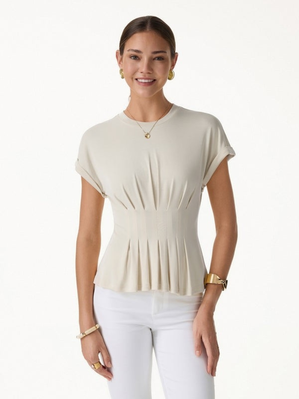OGL Sandwashed Tucked Short Sleeve Tee In Morning Mist